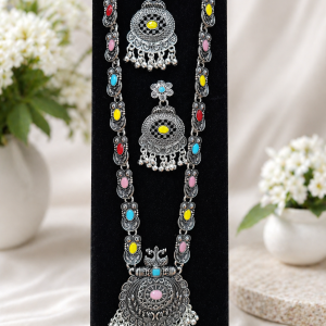 Oxodise long set with one pair of earrings and Necklace (9252) 4