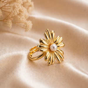 Anti Tarnish adjustable ring (9329) 22