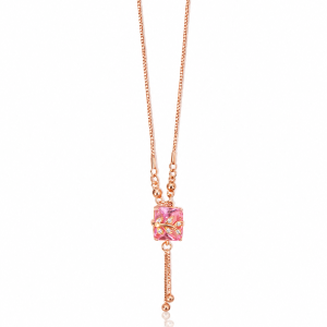 Anti Tarnish CZ Chain Pendant (9404) 24