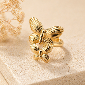 Anti Tarnish adjustable ring (9287) 28